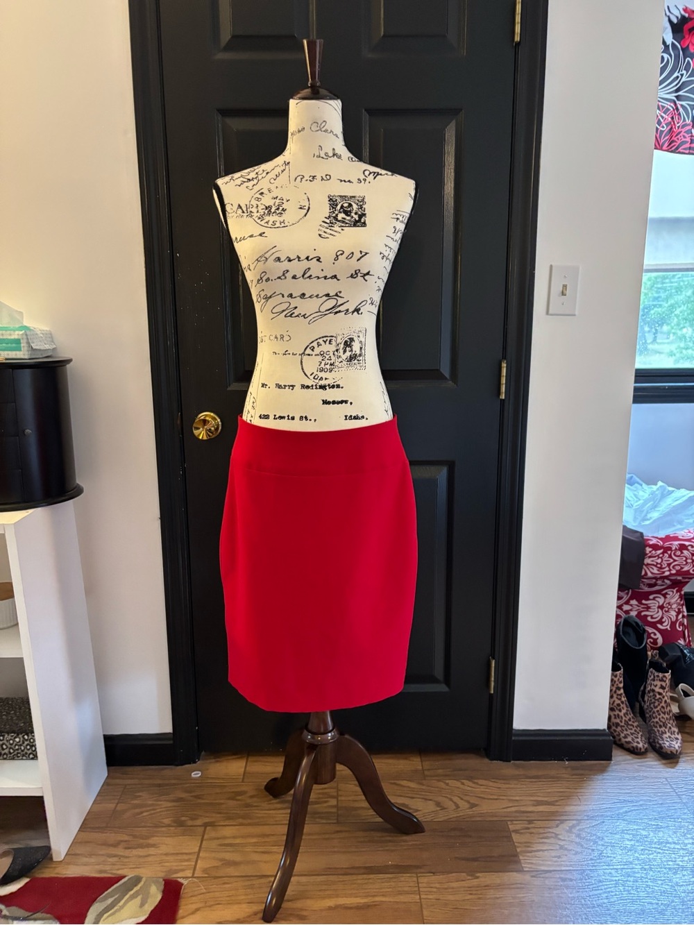 Alfani Red Pencil Skirt - Sleek Office to Evening
